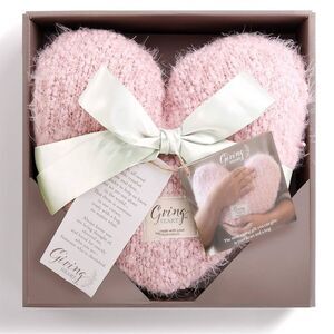 DEMDACO Pale Pink Soft Heart Shaped 10 x 11 inch Plush Polyester Giving Pillow